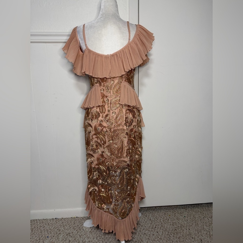 Alice McCall metallic paisley ruffle dress size 8 - Picture 5 of 7